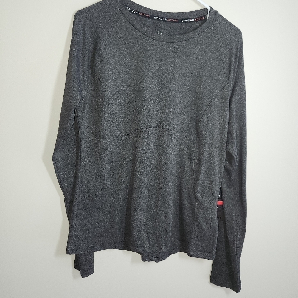 Spyder Brand Womens Gray Athletic Shirt